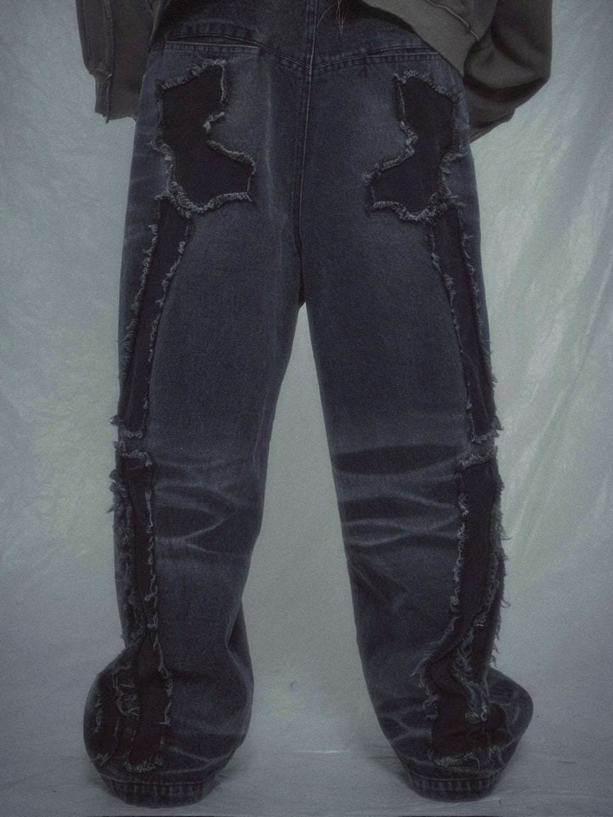 11/13 20:00発売【SURGERY】surgery bone cutting denim wide pants / 【サージェリー】サージェリー ボーン カッティング デニム ワイド パンツ