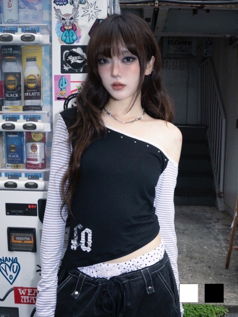 1/2 20:00発売【CHERRYQUIRI】CQ patch stud one shoulder