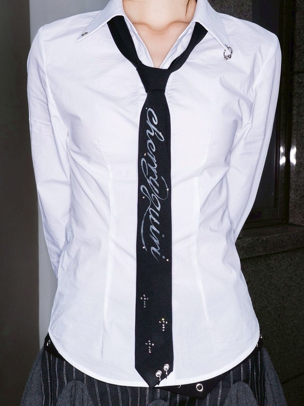 【CHERRYQUIRI】punky lettering tie