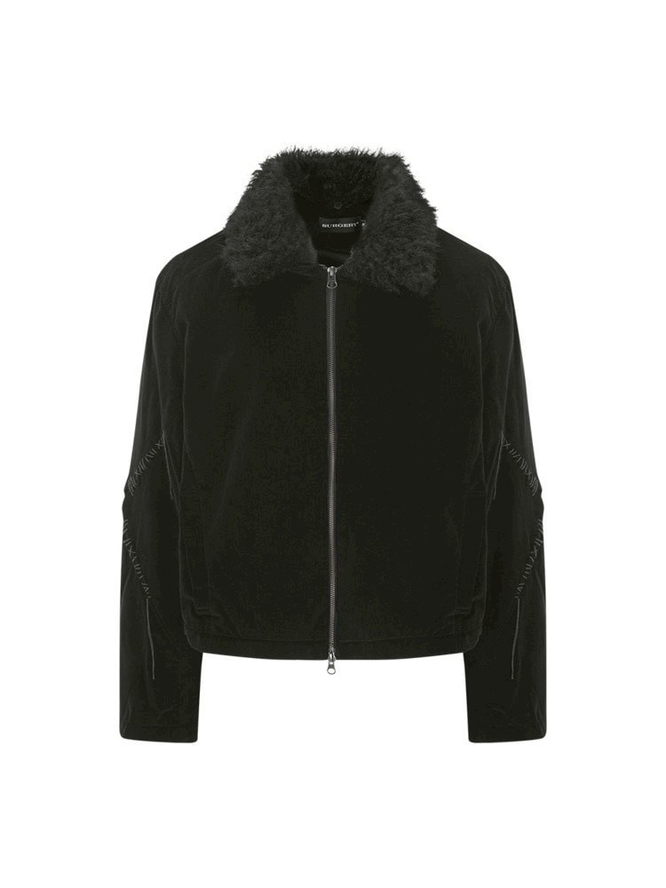 11/13 20:00発売【SURGERY】Surgery sutured fur trimming jacket