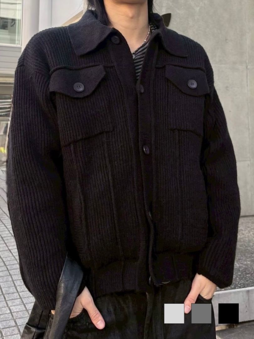 受注制【nmtc +】wool padding knit blouson / 【エヌエムティーシープラス】ウールパディングニットブルゾン (3color)