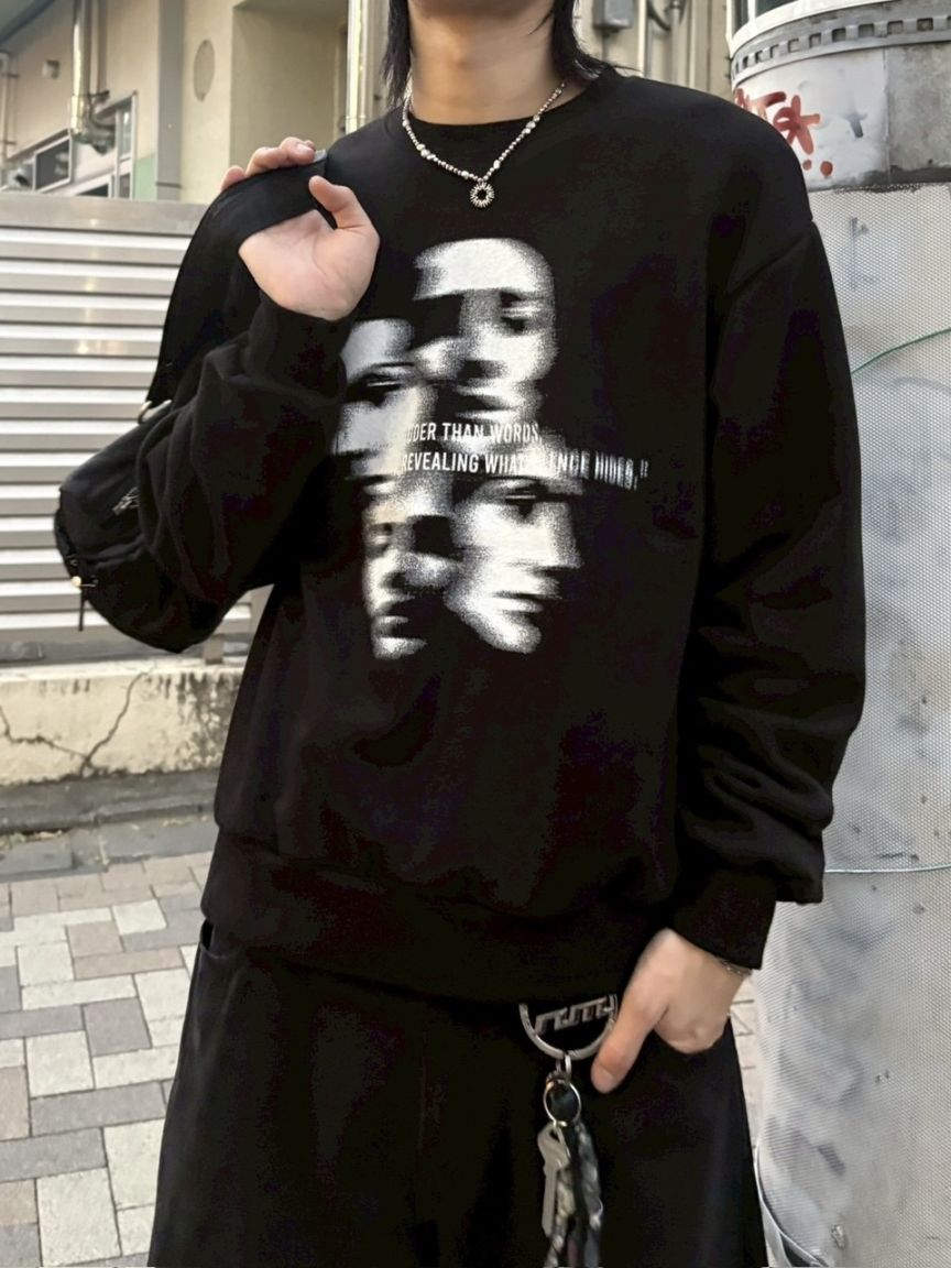 受注制【nmtc +】face sweat shirts / 【エヌエムティーシープラス