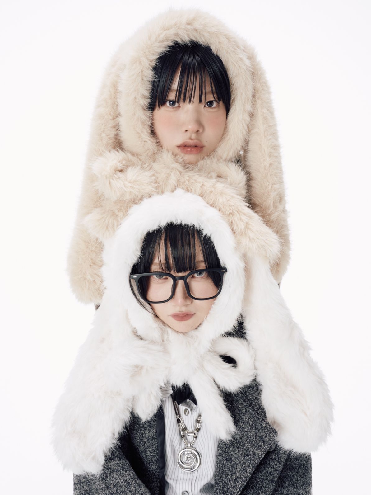 受注制【Nerd out XU】rabbit ears fur baraclava / 【ナードアウト