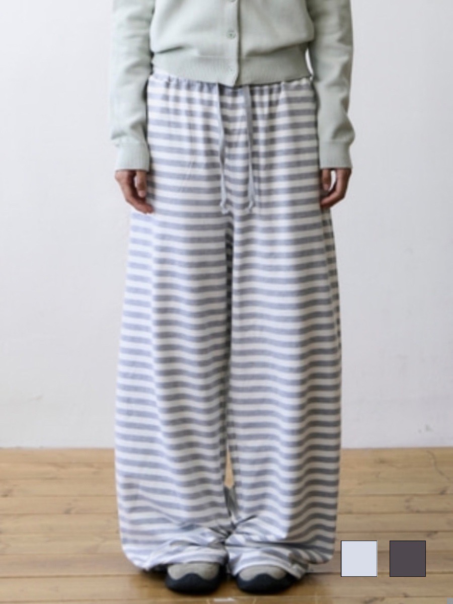 【THECOLDESTMOMENT】TCM stripe sweat pants
