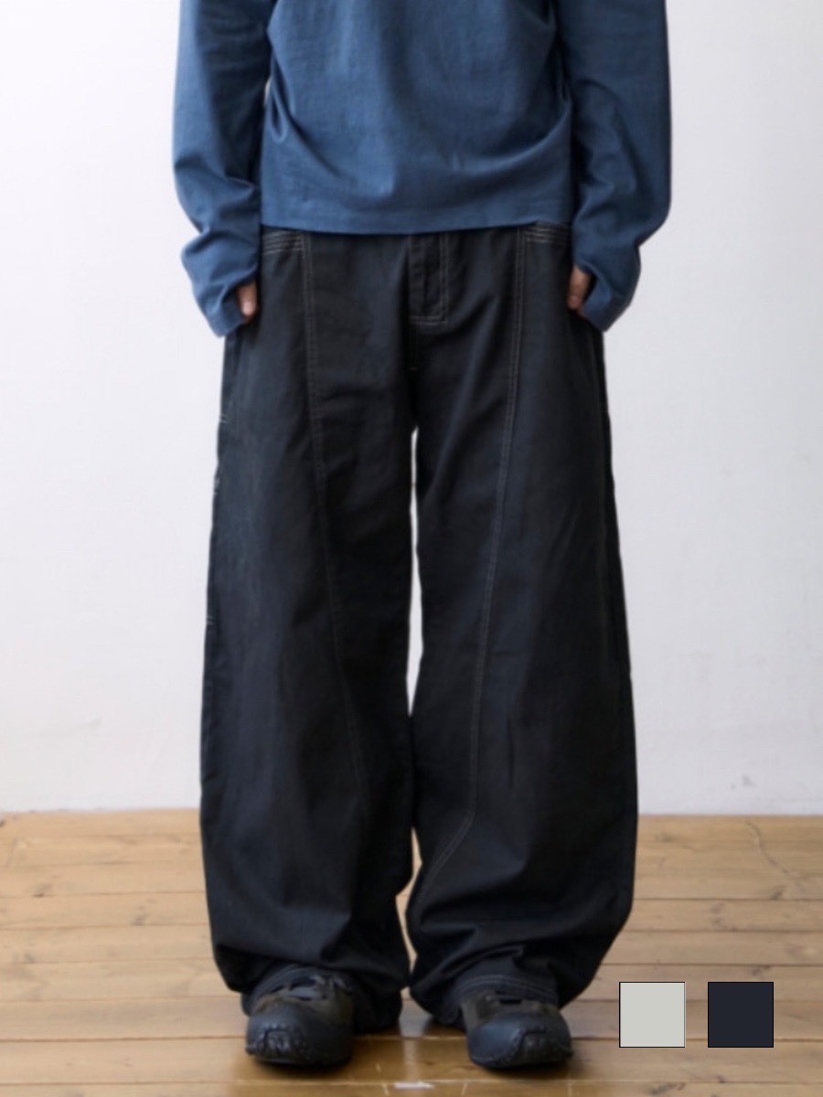【THECOLDESTMOMENT】TCM stitch cargo pants