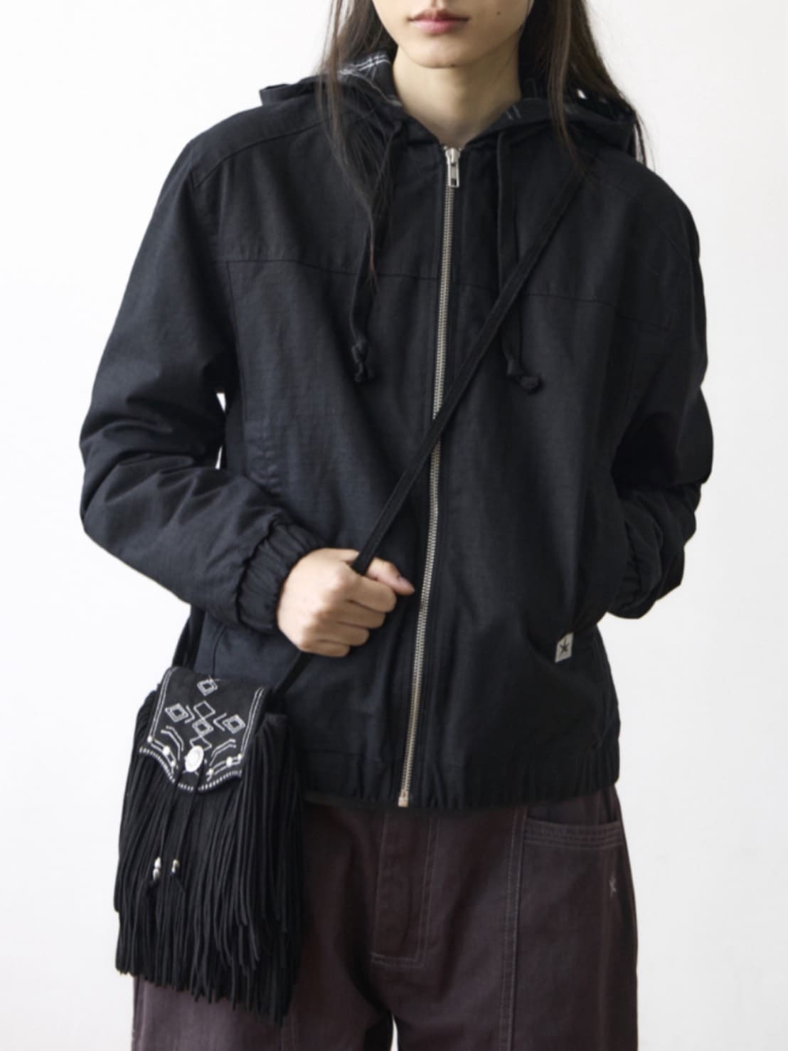 【THECOLDESTMOMENT】TCM mini logo active jacket