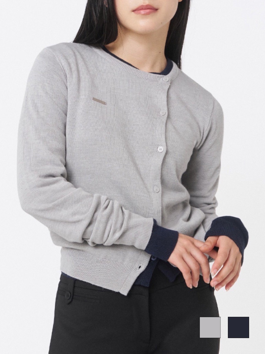 【Miseki seoul】Unbalanced knit cardigan