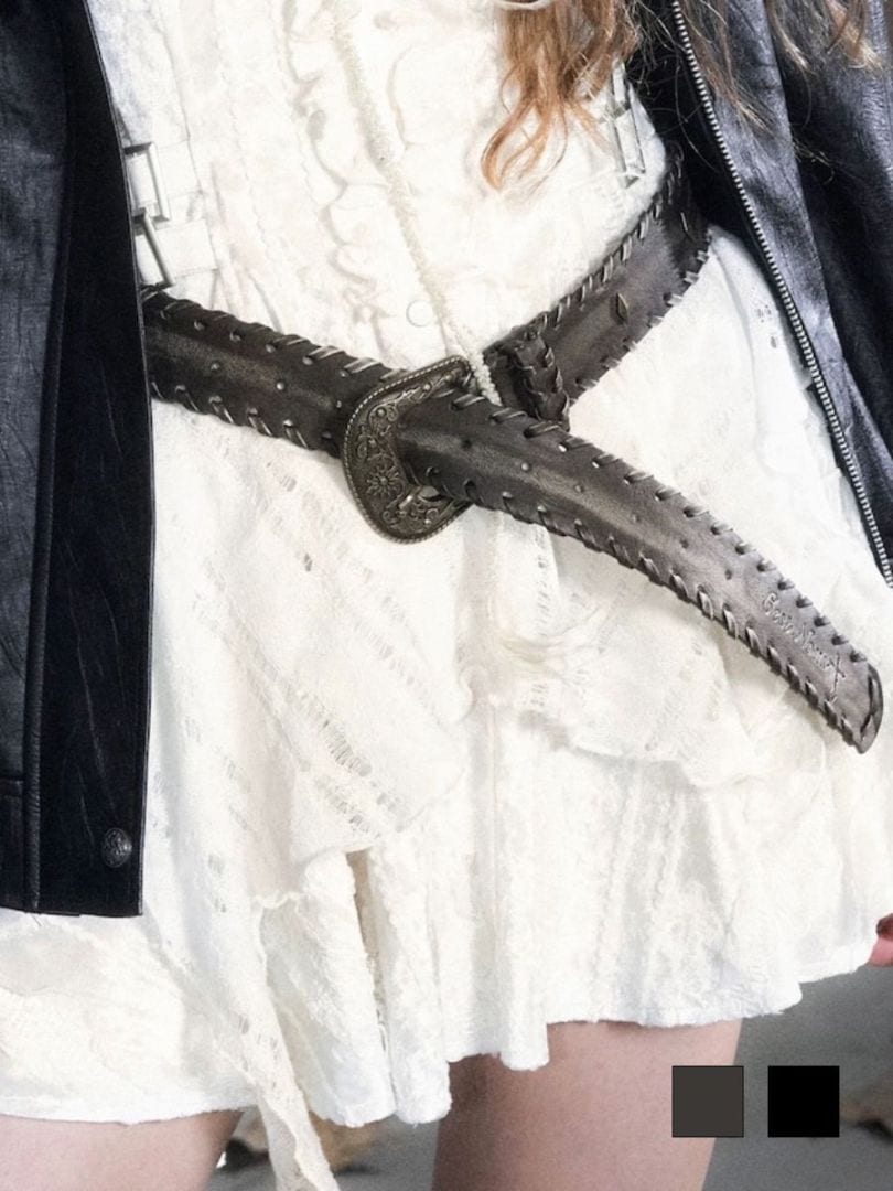 【Cest Nous】Vintage Lace-up Belt  / 【セヌー】ビンテージレースアップベルト