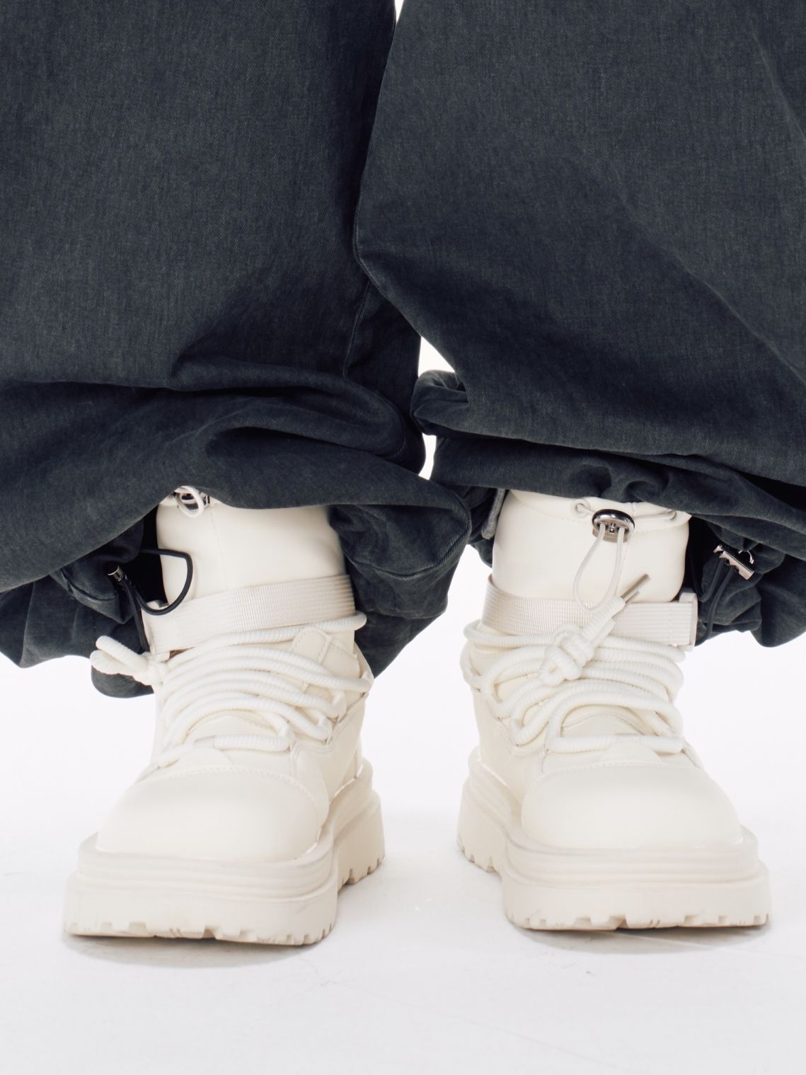 受注制【Nerd out XU】 round puffer boots / 【ナードアウトエックスユー】ラウンドパフブーツ (2color)