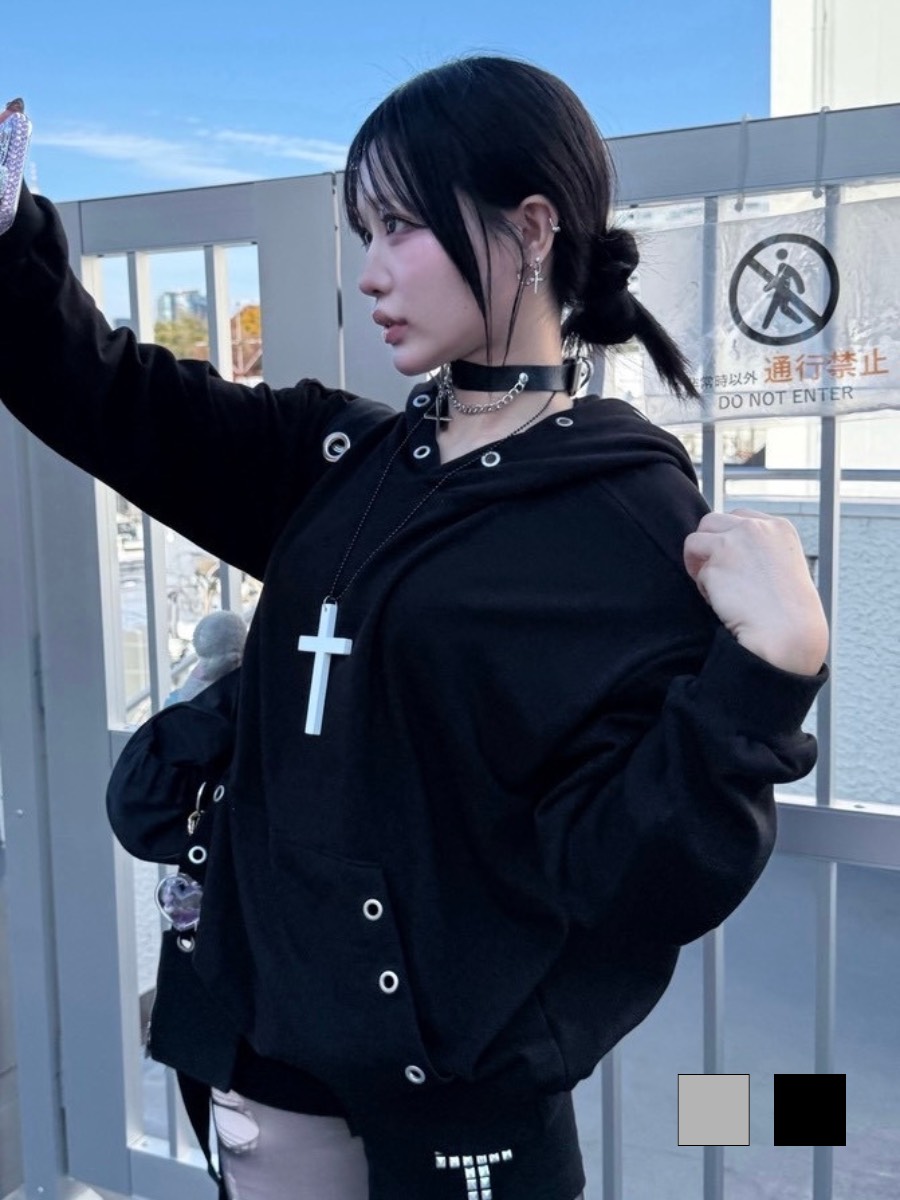 受注制【nmtc +】Eyelet hoodie / 【エヌエムティーシープラス】アイレットパーカー (2color)