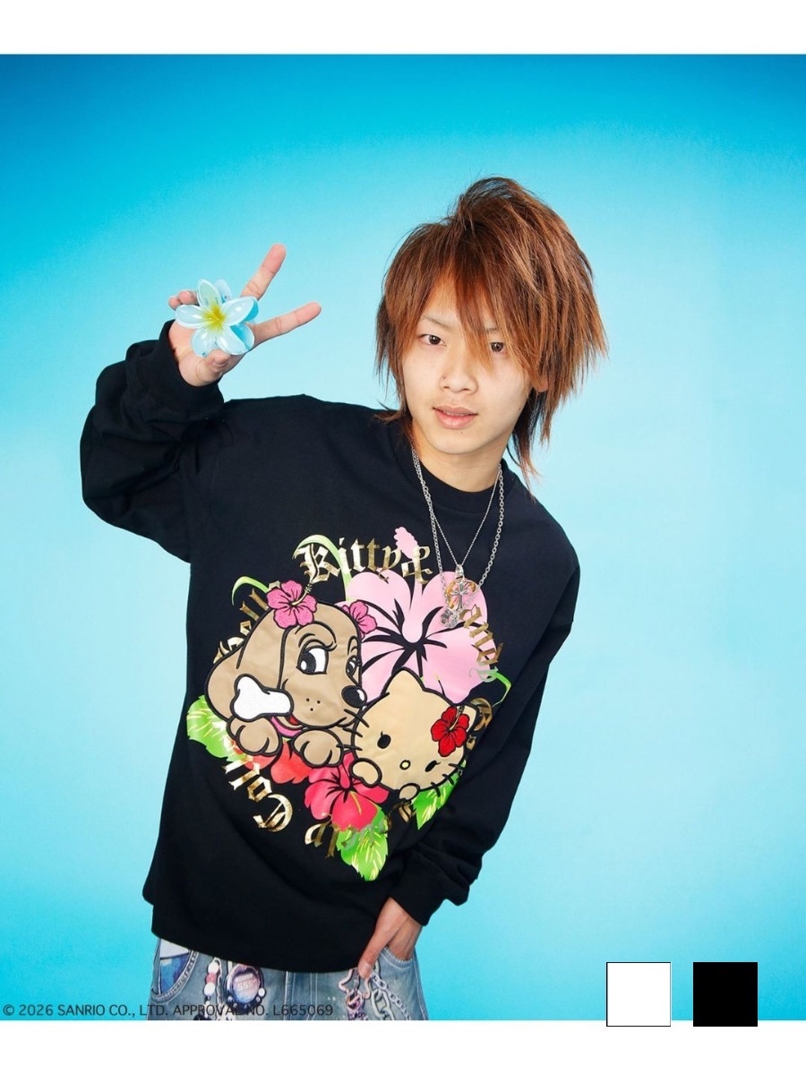 2/10 20:00発売【GALFY】アロハTee / 【ガルフィー】プリント長袖Tシャツ