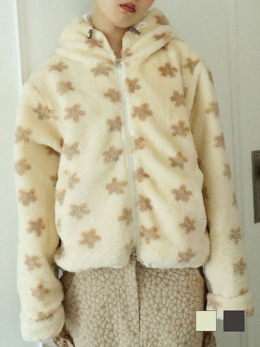 12/21 20:00 発売【Uglyshadow】FLOWER FUR JUMPER