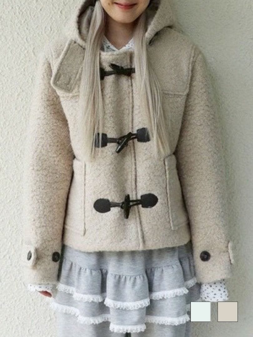 12/21 20:00 発売【Uglyshadow】CURLY DUFFLE COAT
