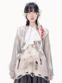 受注制【Nerd out XU】ugly cat long sleeve shirt | OUR BRAND,Nerd