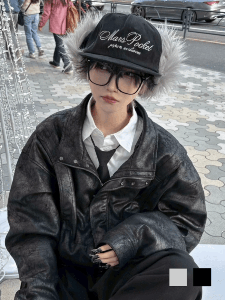 【MARSPOCKET】ear fur flightcap / 【マースポケット】ファーフライトキャップ