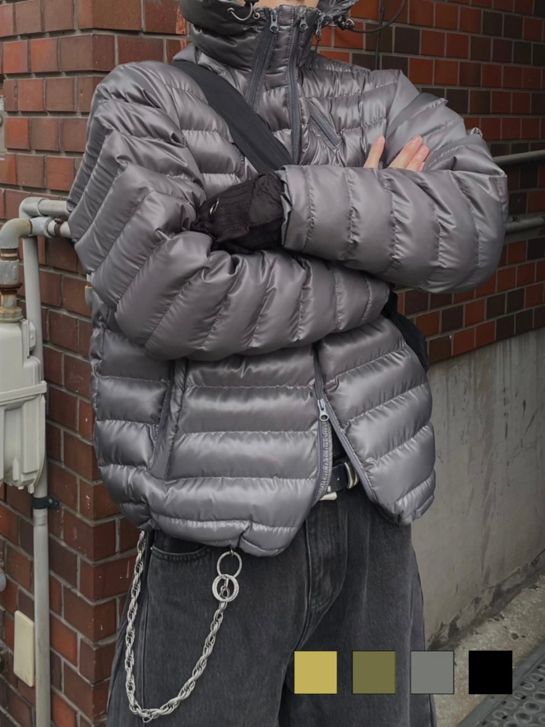 受注制【Chikashitsu +】5 zip puffer jacket / 【チカシツプラス】ファイブジップパファージャケット (4color)