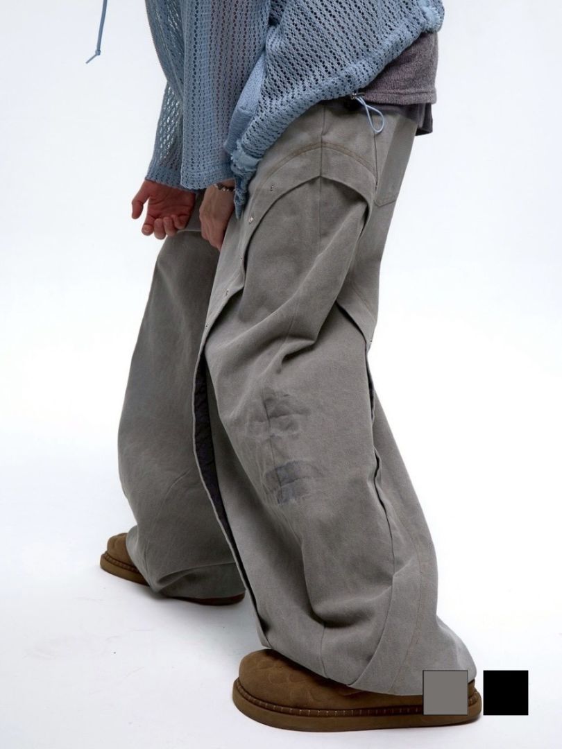 【RSSC】CURVED INCISION BALLOON DENIM PANTS