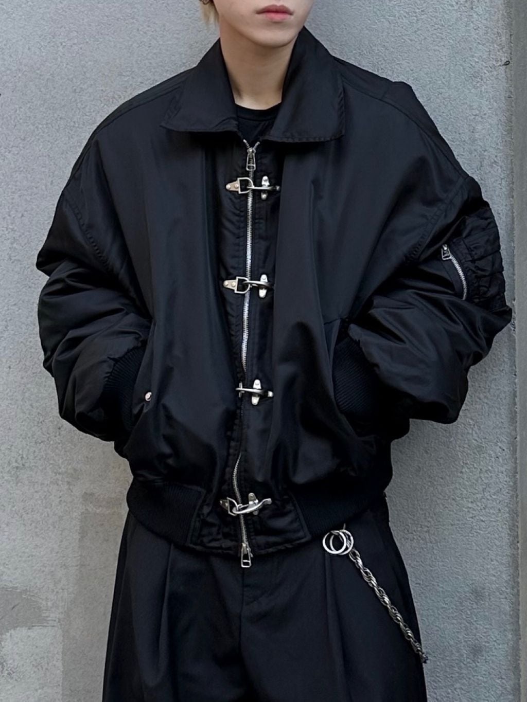 大阪店WEB限定受注制【Chikashitsu +】fireman MA-1 jacket