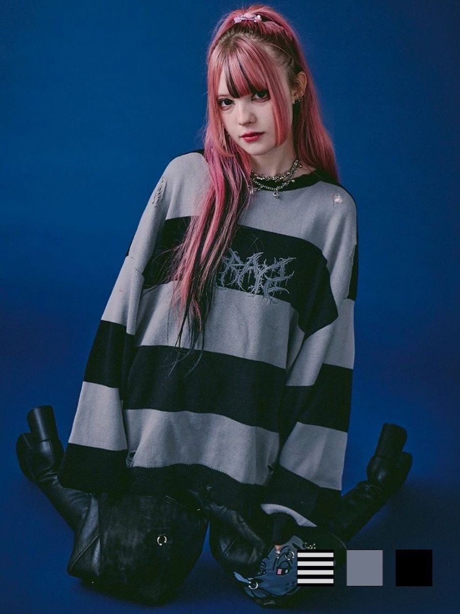 【GALFY】バチバチピアスニット / 【ガルフィー】バチバチピアスニット