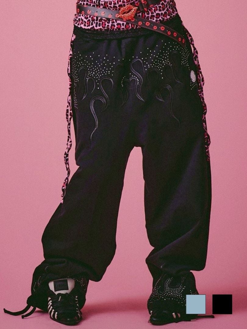 【GALFY】ファイヤーピカピカスウェットPT / 【ガルフィー】ファイヤーピカピカスウェットPT