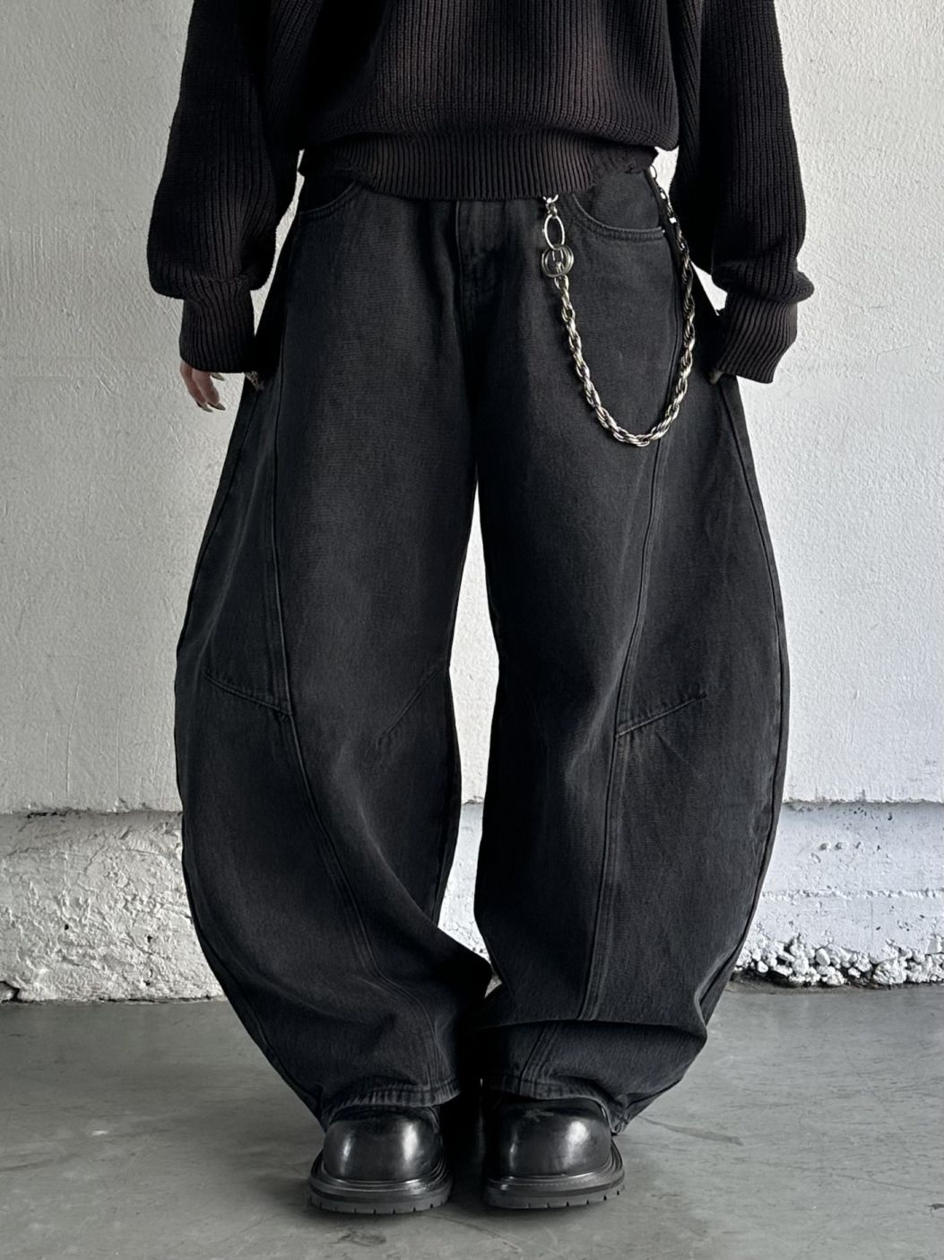 パンツ CHIKASHITSU PLUS HIGH denim pants CHIKASHITSU PLUS HIGH】Washed coating denim pants | OUR BRAND