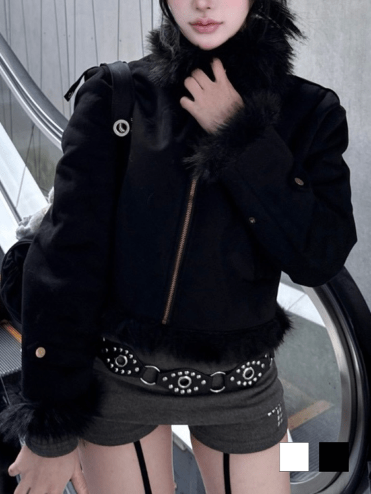 受注制【nmtc +】mouton fur tight jacket / 【エヌエムティーシープラス】ムートンファータイトジャケット (2color)