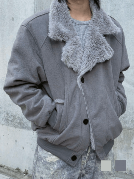 受注制【nmtc +】smoky mouton jacket / 【エヌエムティーシープラス】スモーキームートンジャケット (2color)