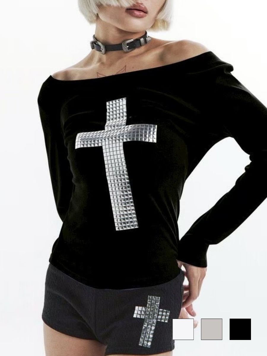 【KAIYA】silver cross long sleeve