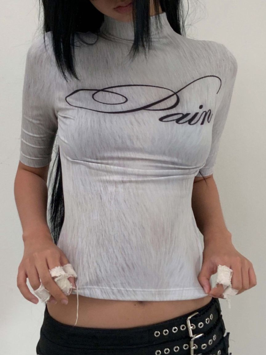 【bonnae】Pain mock neck top