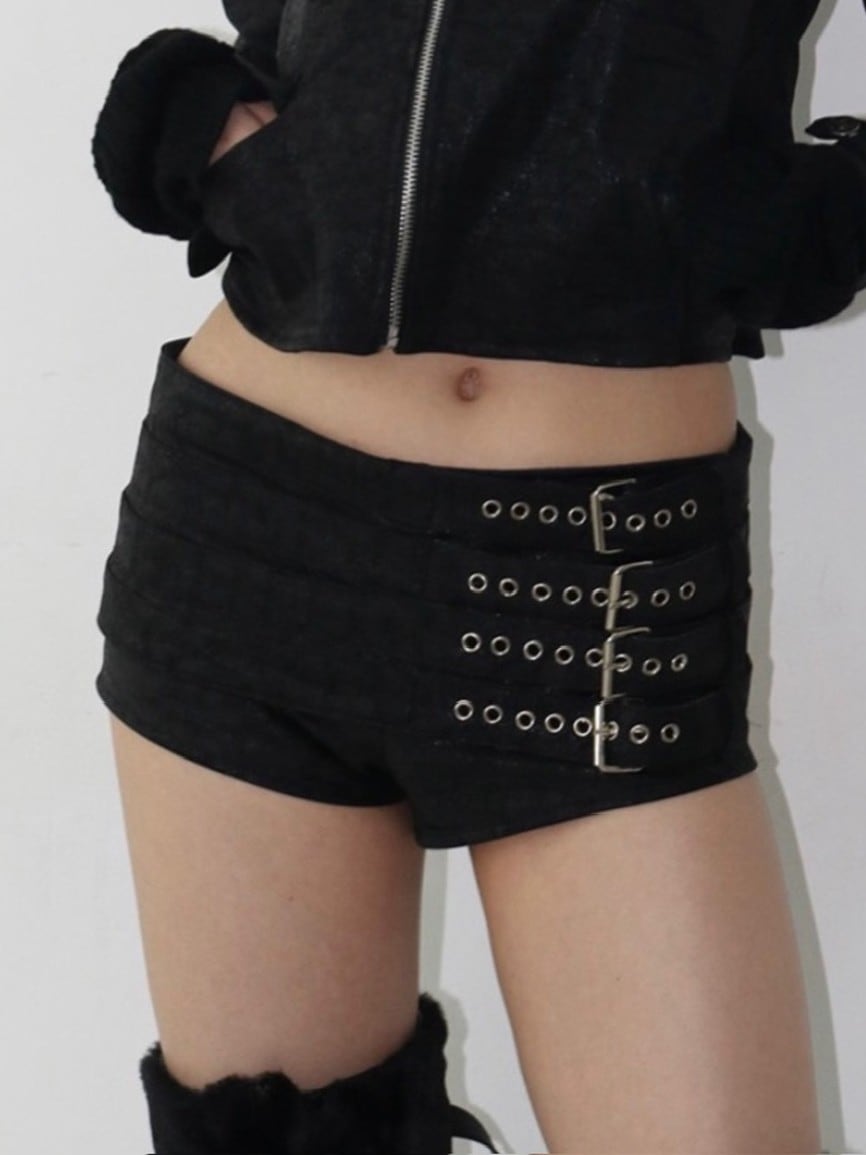 【bonnae】Belted micro shorts