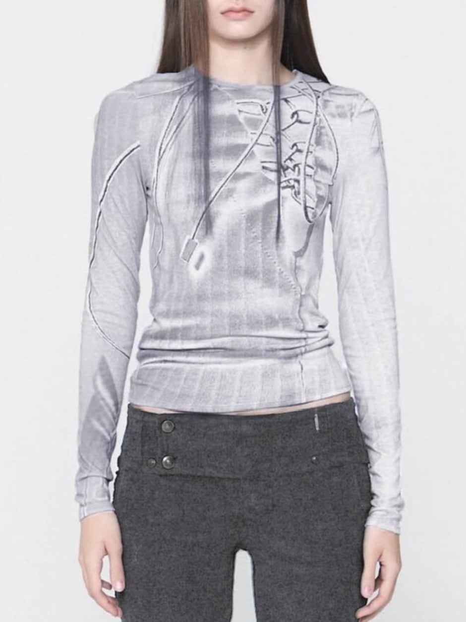 【bonnae】Chi-e graphic top