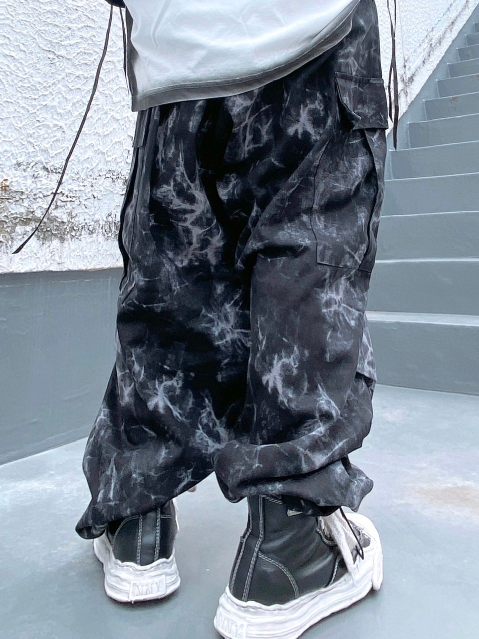 受注制【XU DOG】tie-dye cargo pants (2color)