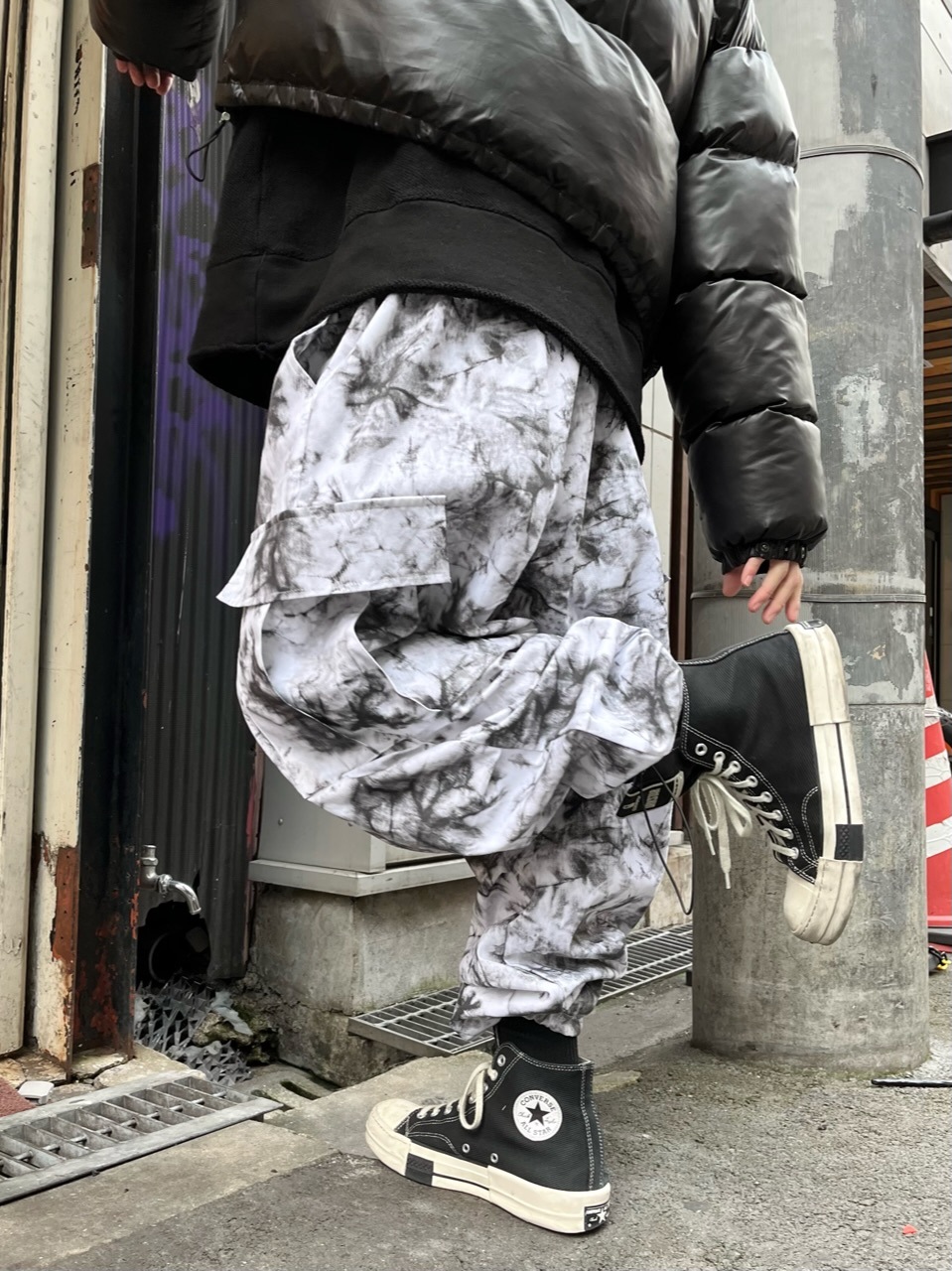 カーゴパンツ タイダイ模様 XU ストリート サブカル モード系