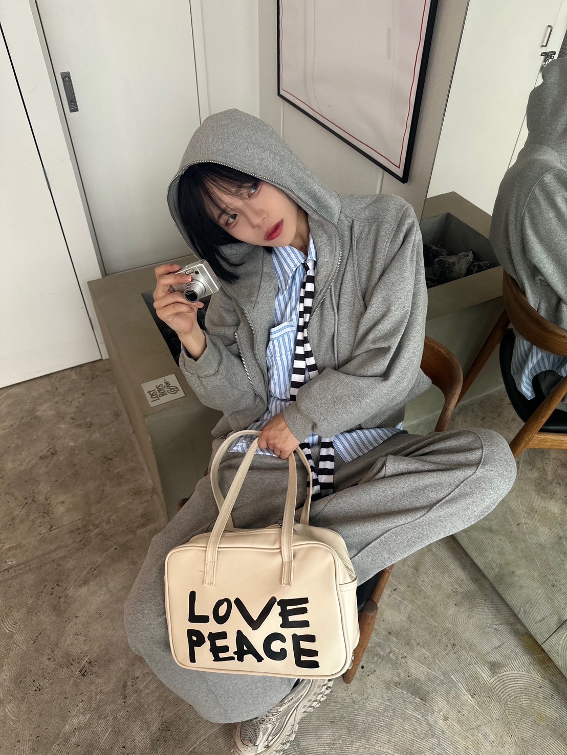 受注制【LUV CODE】center press sweat pants