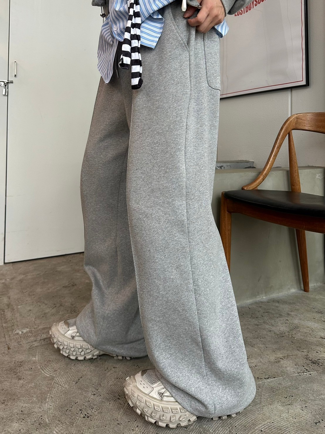 受注制【LUV CODE】center press sweat pants