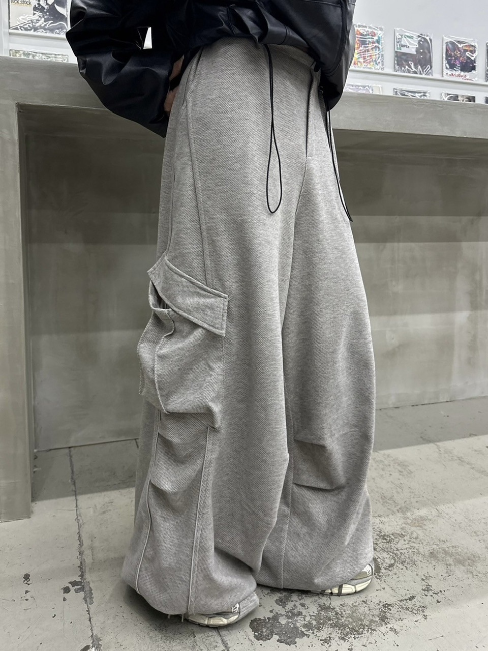【BINARY01】★Koity dot wide Pants 2color 25SS韓国発★ LUV CODE】string wide pants (2color) | OUR BRAND,LUV CODE