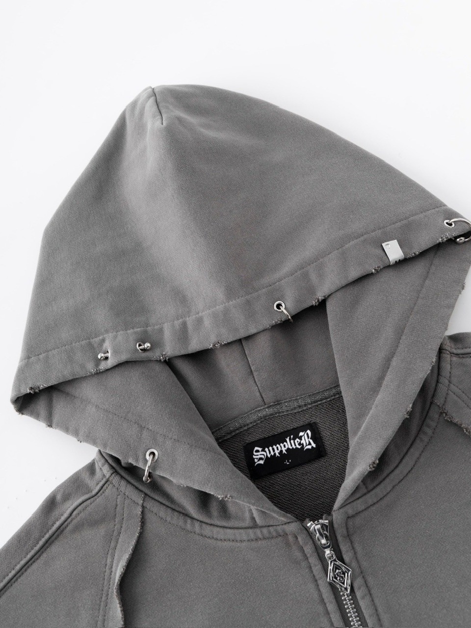 SUPPLIER】Switching Pierced Zip hoodie | OUR BRAND,SUPPLIER