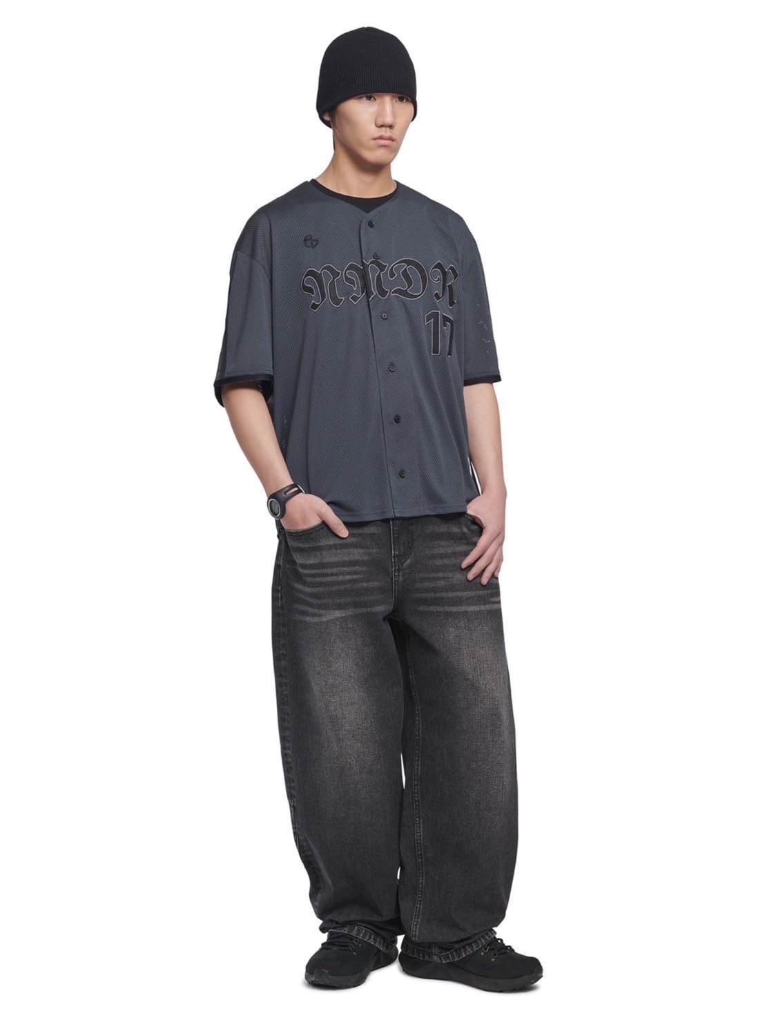 日本未入荷NOMANUALのSMOKE BALL MESH JERSEY 全2色 NOMANUAL】SMOKE BALL MESH JERSEY | OUR BRAND,NOMANUAL