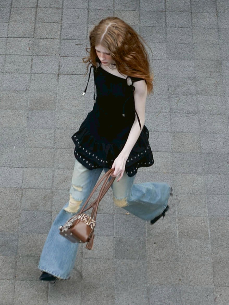 【NOTKNOWING】25SS 韓国人気★Eyelet Sleeveless Tee OPS NOT KNOWING】Eyelet Sleeveless Tee OPS | OUR BRAND,NOT
