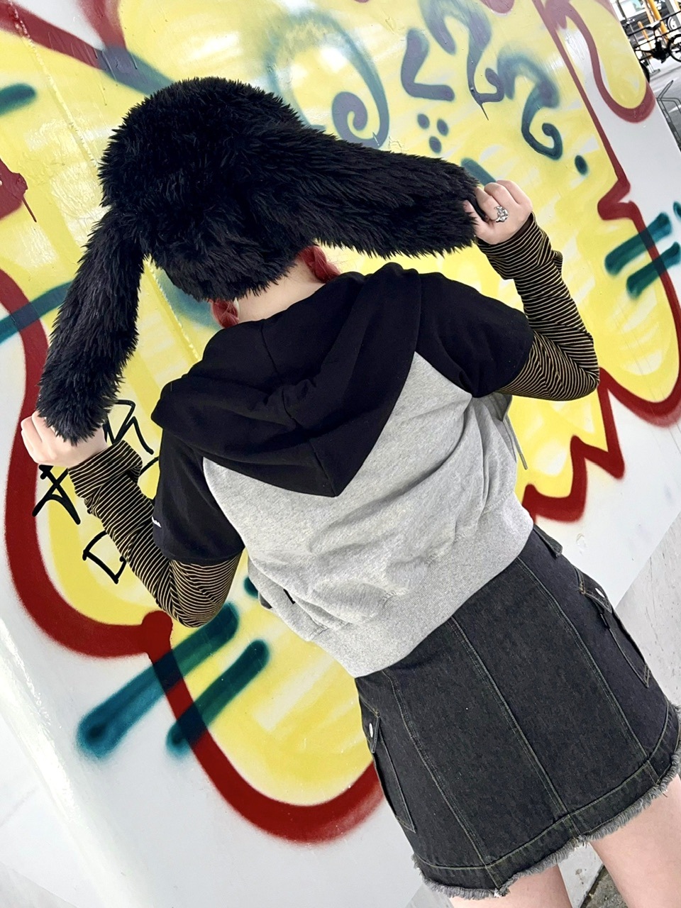 受注制【Never mind the XU】rabbit ear fur cap (2color) | OUR BRAND