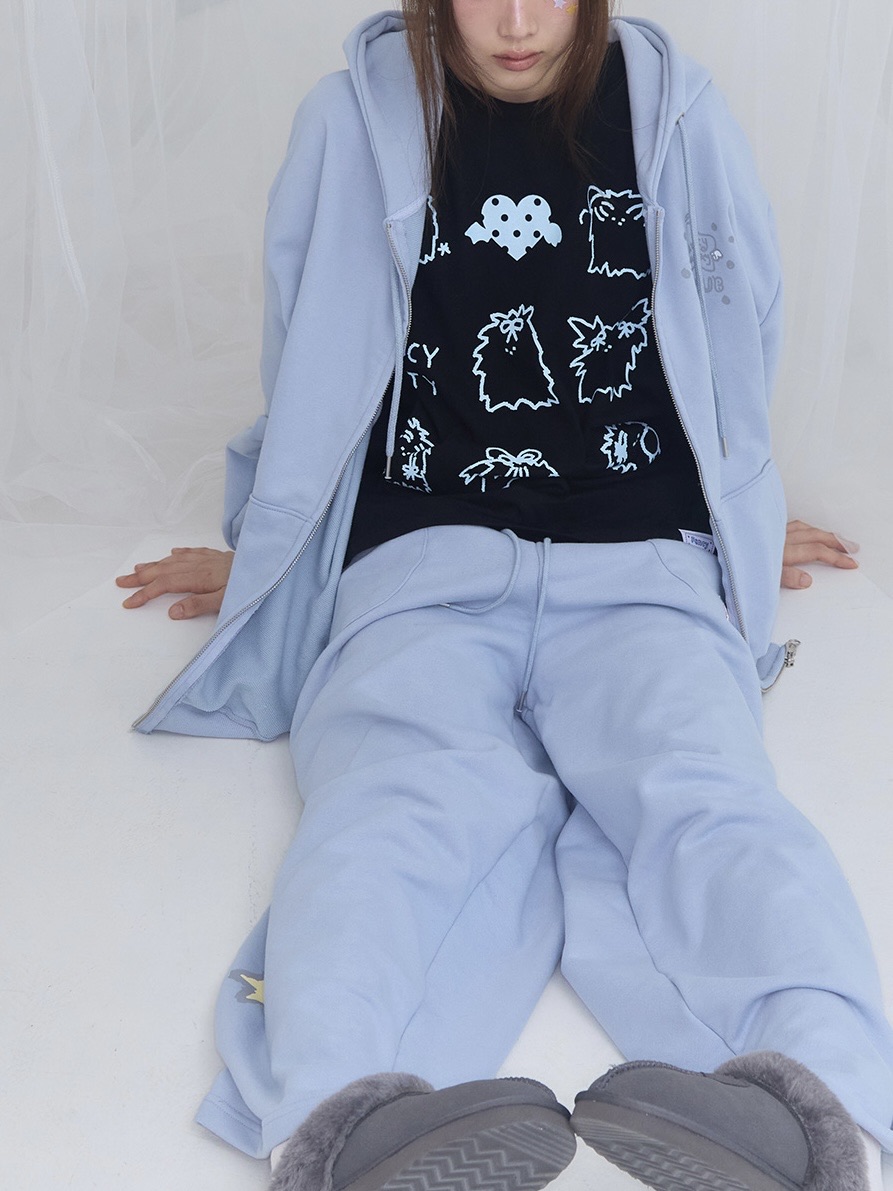 FANCY X DUSTY】DEVIL & ANGEL PRINTED SWEATPANTS