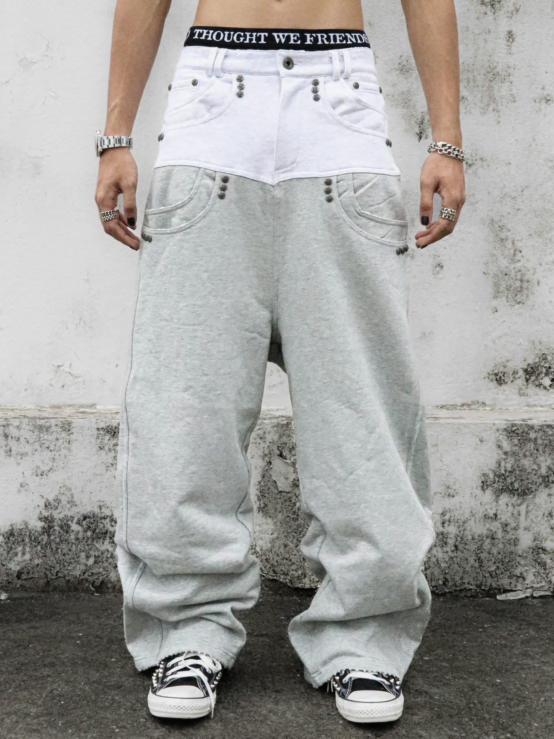 【Thought We Friends】Dray Double-Layered Sweatpants