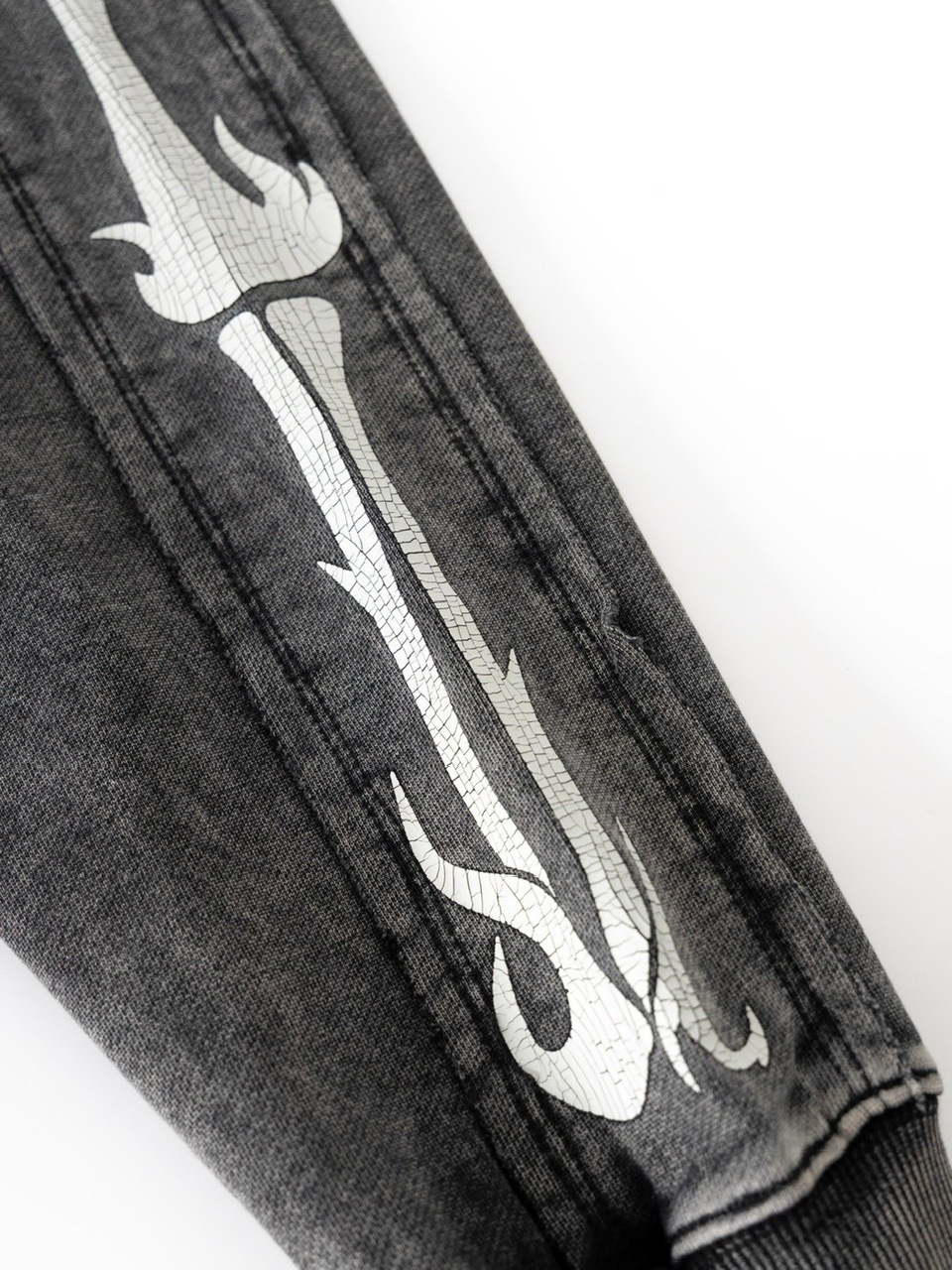 SUPPLIER】Fire Bones Layered Sleeve Zip Hoodie | OUR BRAND