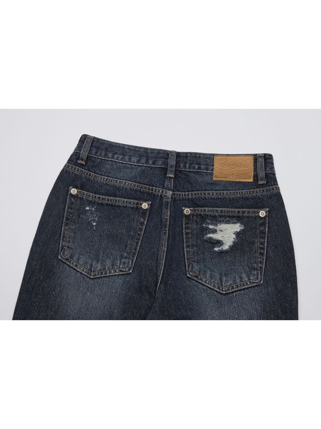NOT KNOWING】Destroyed Flared Jean | OUR BRAND,NOT KNOWING