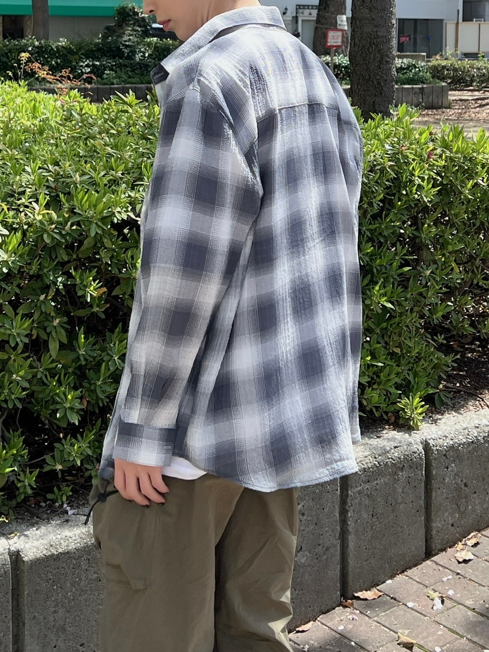 【Chikashitsu +】 oversized check shirt 受注制【Chikashitsu +】oversized check shirt | OUR BRAND