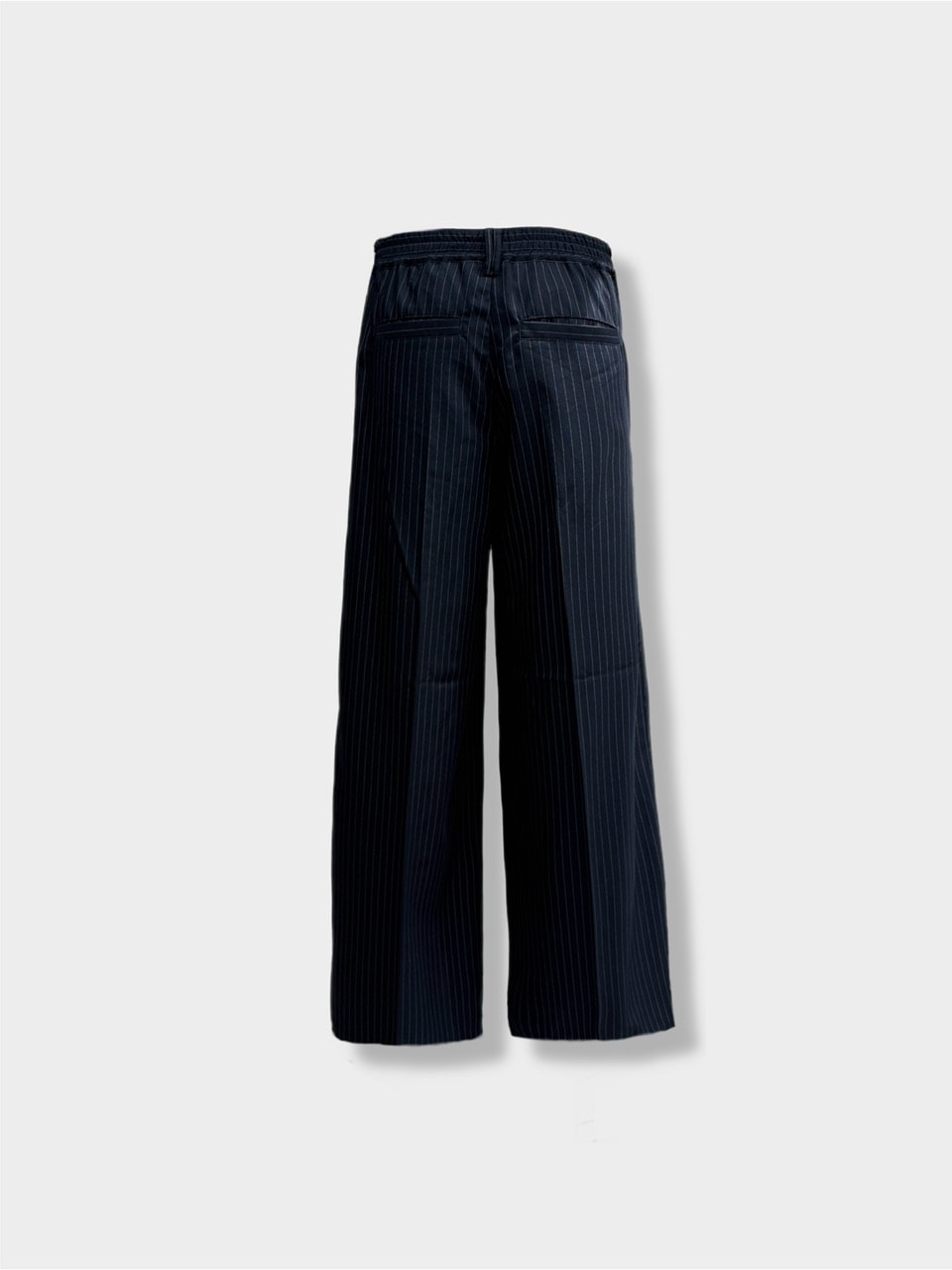 【CS】stripe cross tuck drape slacks【大人気✨】 CS】stripe cross tuck drape slacks (navy) | OUR BRAND