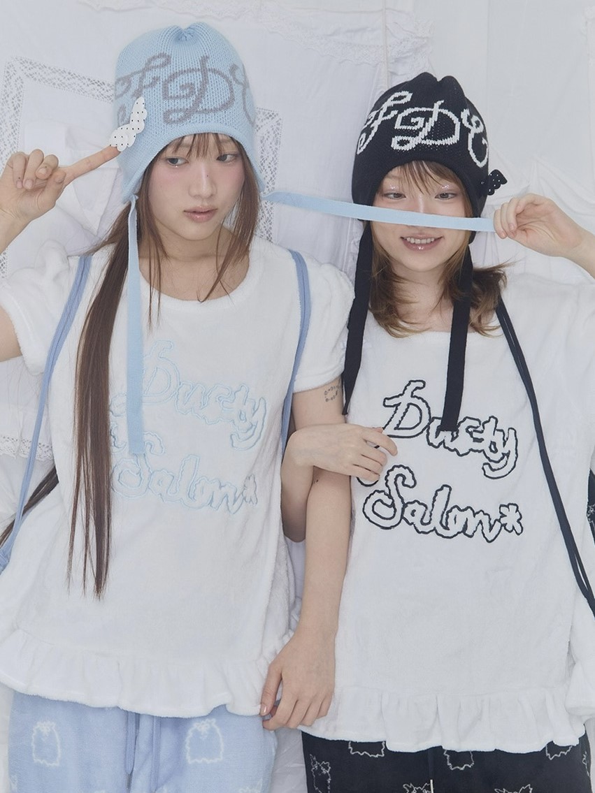 halzama ルームウェア ネイビー ホワイト ダブルガーゼリラックスルームウェア