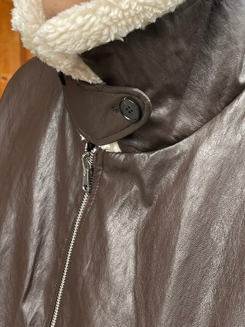 Chikashitsu +】leather bomber mustang jacket (2color) | OUR