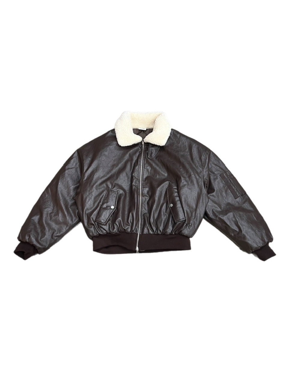 受注制【Chikashitsu +】leather bomber mustang jacket (2color)