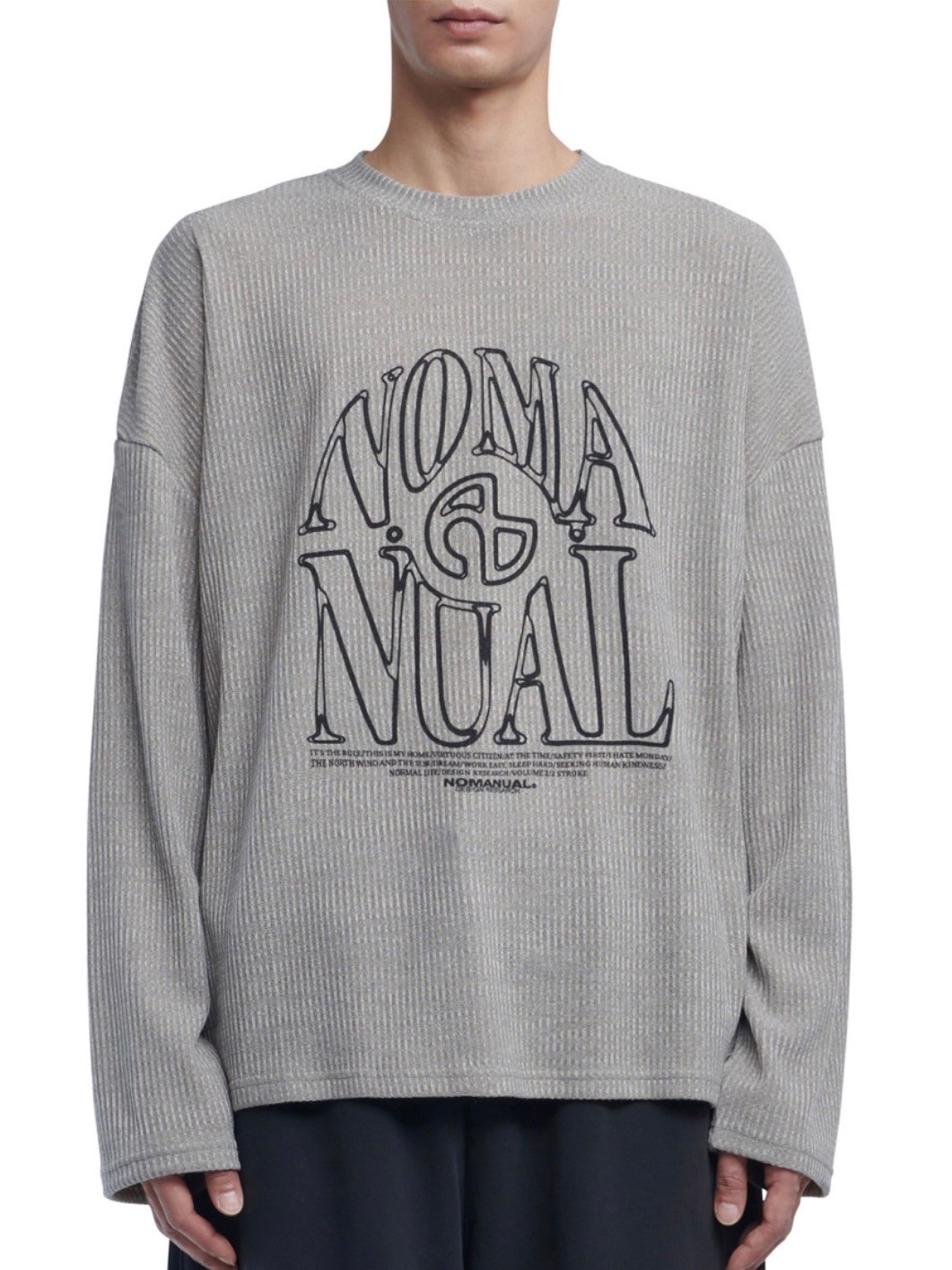 【NOMANUAL】 S.N.A KNIT LONG SLEEVE 3色 ★韓国の大人気★ 再入荷【NOMANUAL】S.N.A KNIT LONG SLEEVE | OUR BRAND